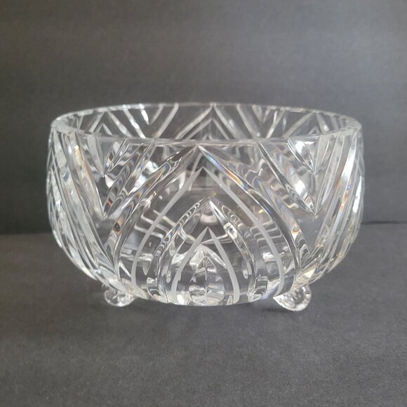 Vintage Crystal Footed Candy Dish Bowl 6" - Picture 4 of 10